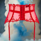 Lonesia Garterbelt - Red S/M Lingerie & Clothing My Amazing Fantasy 