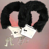 Loving Joy Furry Handcuffs - Black