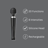 Loving Joy Rechargeable Wand - Black Wands My Amazing Fantasy 