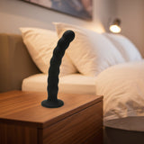 Me You Us Ripple G-Spot Pegging Dildo Black 8 Inch