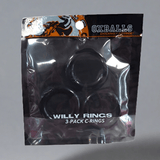 Oxballs WILLY RINGS 3-pack Black Cock Rings My Amazing Fantasy 