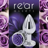 Purple Rose Design Butt Plug - Medium Anal Toys My Amazing Fantasy 