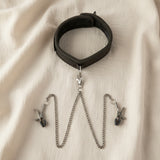 SEI MIO - Velvet Collar with Nipple Clamps