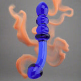 Ribbed G-Spot or P-Spot Glass Dildo