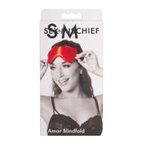S&M Amor Blindfold - Red Hearts