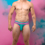 SUKREW Classic Brief - Green/Pink - Large Menswear My Amazing Fantasy 