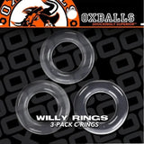 Oxballs WILLY RINGS 3-pack Clear