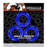 Willy Rings 3 Pack Cockrings Police Blue