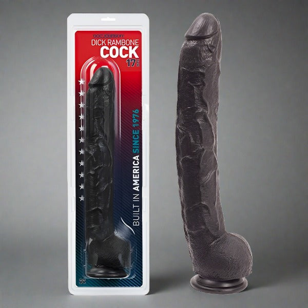 Dick Rambone Cock 17" - Black Toys My Amazing Fantasy 