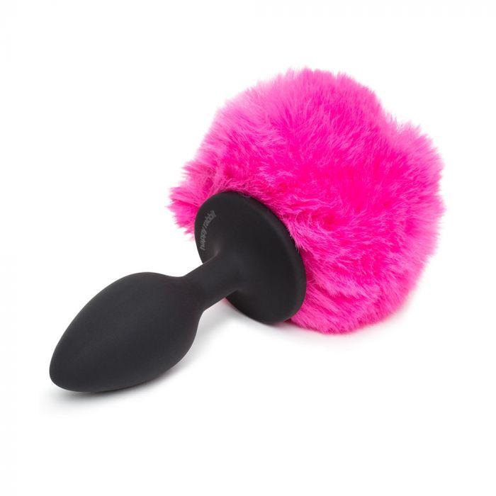 Happy Rabbit Butt Plug - Black and Pink - Medium Toys My Amazing Fantasy 