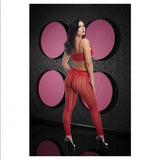 Jacquard Crop Top and Pants Red One Size Womens Lingerie & Clothing My Amazing Fantasy 