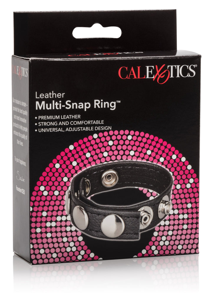 Leather Multi-Snap Ring Cock Rings My Amazing Fantasy 