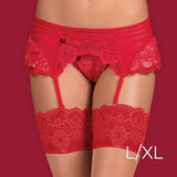 Obsessive - Garter belt L/XL - Red Womens Lingerie & Clothing My Amazing Fantasy 