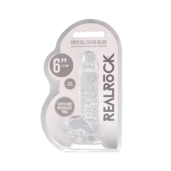 Realrock 6" Crystal Clear +Balls Clear Dildos & Dongs My Amazing Fantasy 