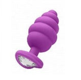 Ribbed Diamond Heart Plug - Purple Toys My Amazing Fantasy 