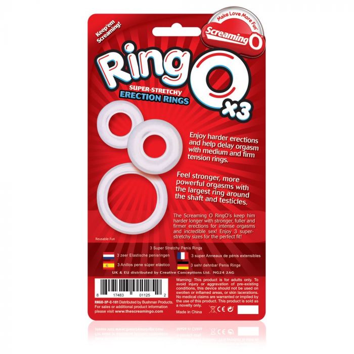 RingOs 3 Pack Clear Cock Rings My Amazing Fantasy 