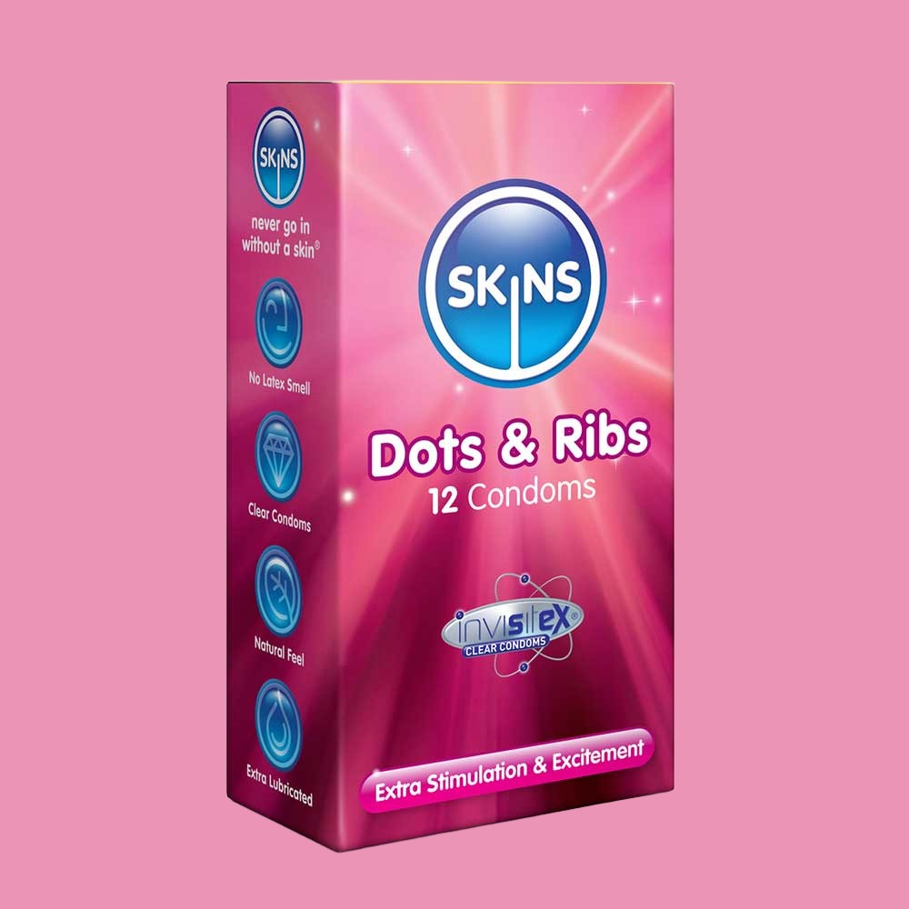 Skins Condoms Dots & Ribs - 12 Pack Condoms My Amazing Fantasy 