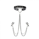 S&M Amor Collar with Nipple Jewelry